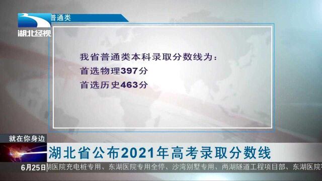 湖北省公布2021年高考录取分数线