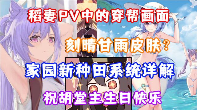 (原神)稻妻PV中的穿帮画面?刻晴甘雨新皮肤?祝胡堂主生日快乐!