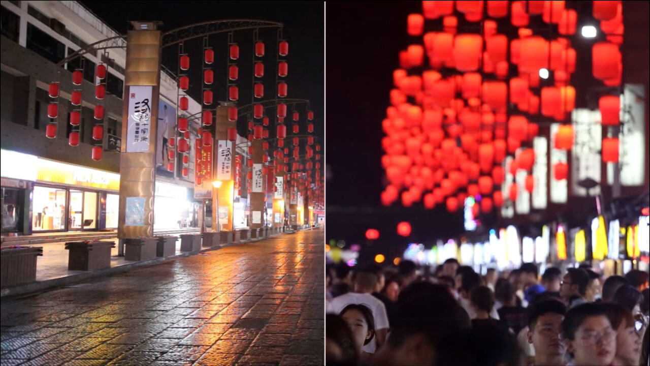 美食街按下暂停键,小吃摊全部撤走,没有游客的网红一条街,你肯定没见过