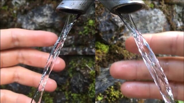 外表看起来静止的水流,实际在正常流动,网友:大自然真的好神奇