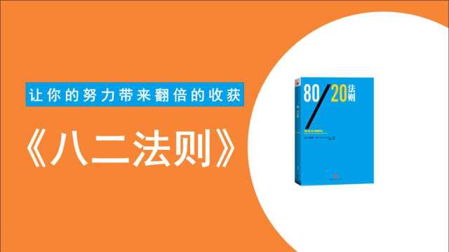 5分钟读完280页的图书《80/20法则》,让你的努力带来翻倍的收获