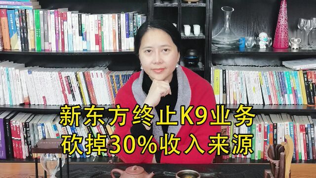 终止K9业务,砍掉30%收入来源,新东方反而离盈利更近了