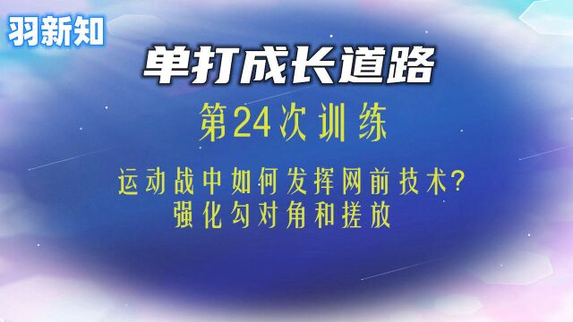 羽新知学员羽毛球单打成长道路:第24次训练