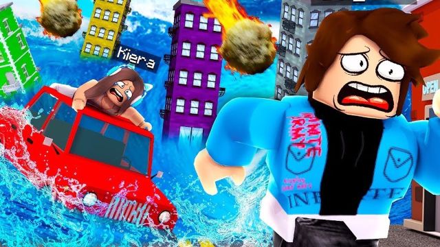 ROBLOX自然灾害:冰火双重考验!天上下酸雨地上着火!面面解说