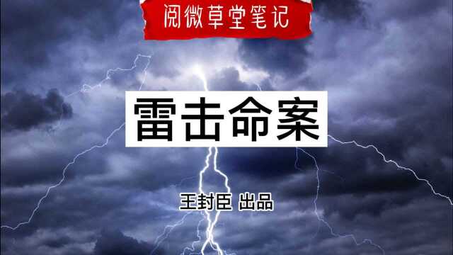 故事:阅微草堂笔记里的雷击杀人奇案,县令如何拨茧抽丝查出真相