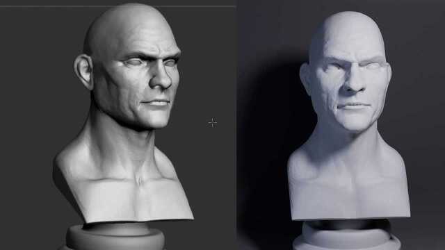 ZBrush写实人头雕刻教程.zbrush基础教程