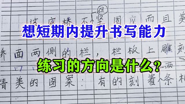 想短期内提升书写水平有何捷径?可尝试练习字的结构规律