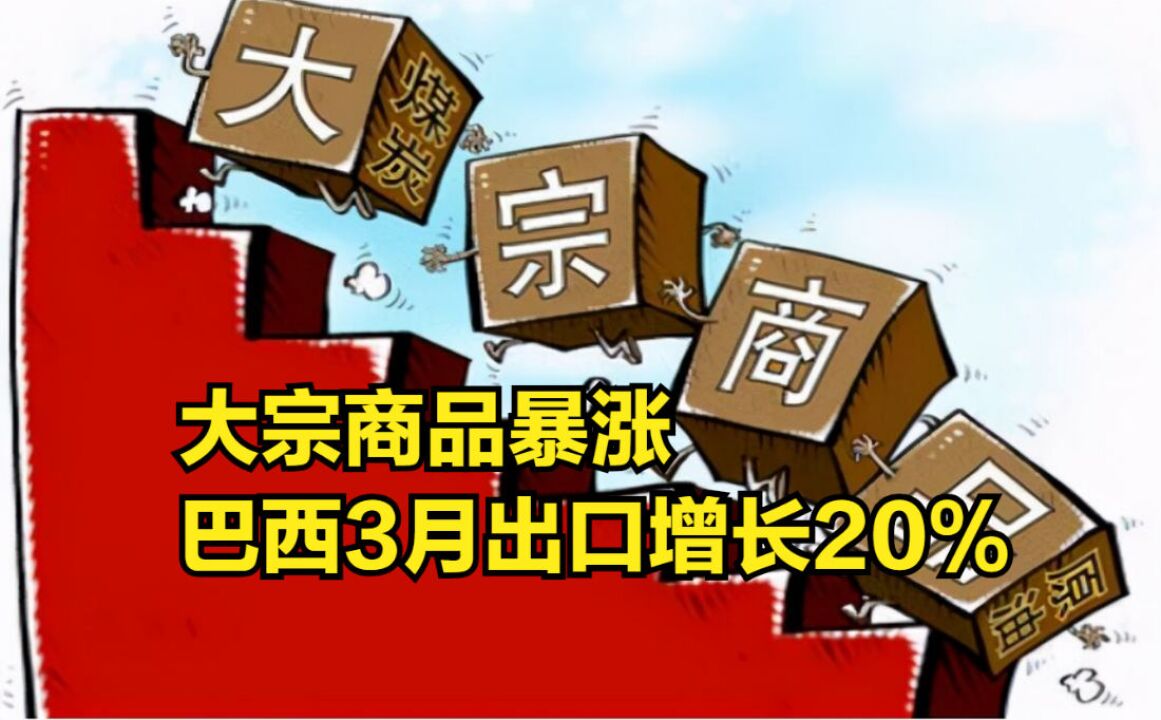 大宗商品暴涨,巴西3月出口增长20,但仍低于市场预期