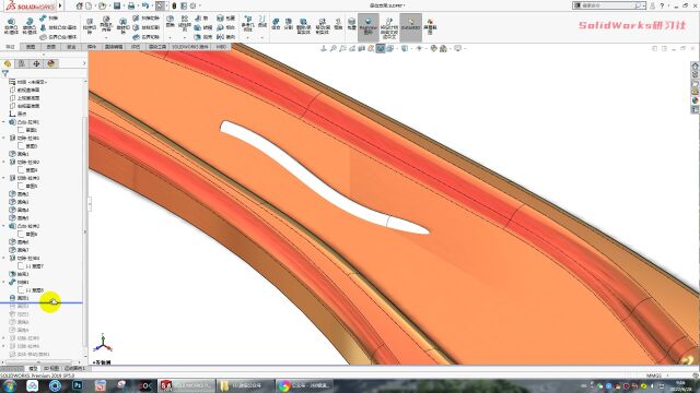 用SolidWorks画的座位支撑板零件