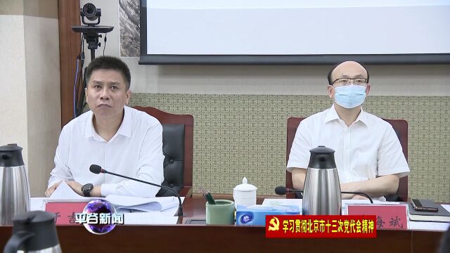 【学习贯彻】贯彻落实北京市第十三次党代会精神 平谷区召开重大投资项目推进会