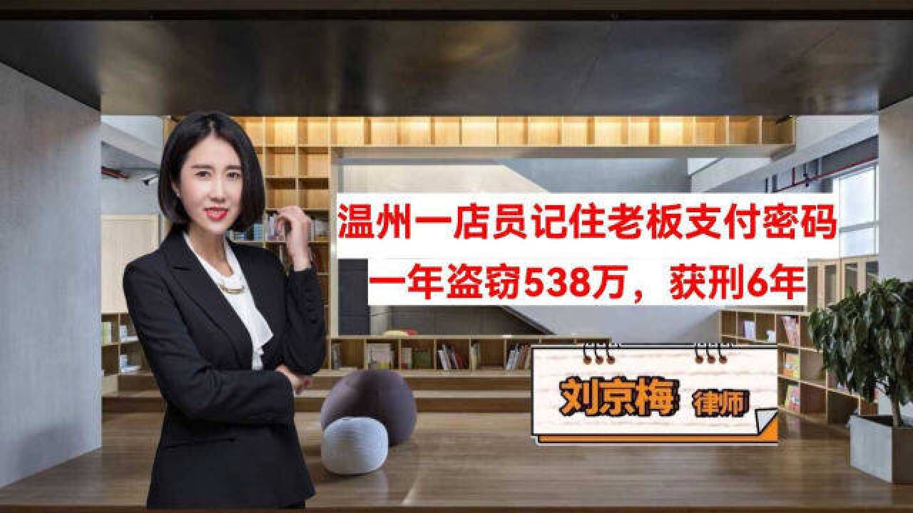 温州某布店销售员一年盗窃538万,数额特别巨大为何只获刑6年?