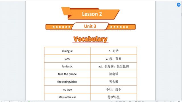 SM 4 T2词汇预习 lesson 2