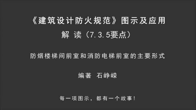 解读7.3.5(要点1):防烟楼梯间前室和消防电梯前室的主要形式!《建筑设计防火规范图示及应用》