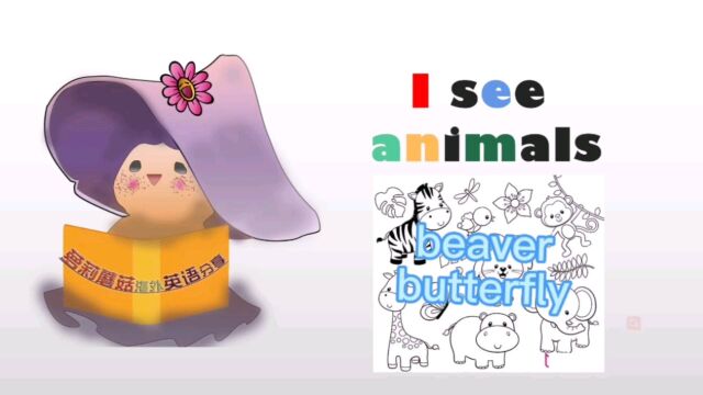 英文原版绘本朗读看见动物beaver&butterfly