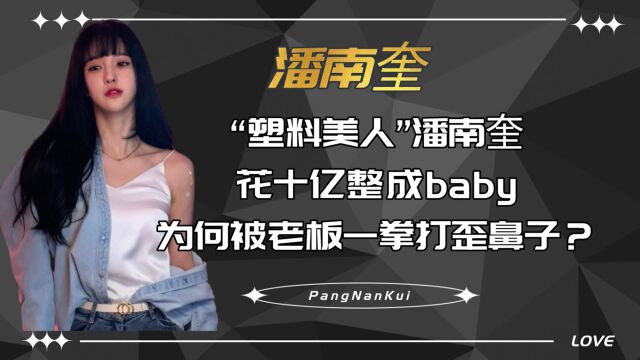 “塑料美人”潘南奎,花十亿整成baby,为何被老板一拳打歪鼻子?