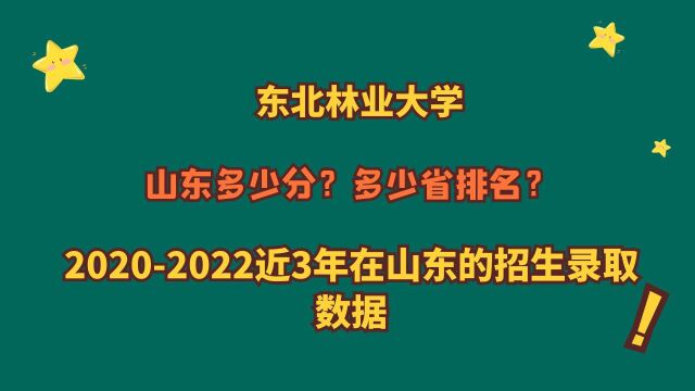 东北林业大学“211”,山东多少分?20202022山东专业报考数据!