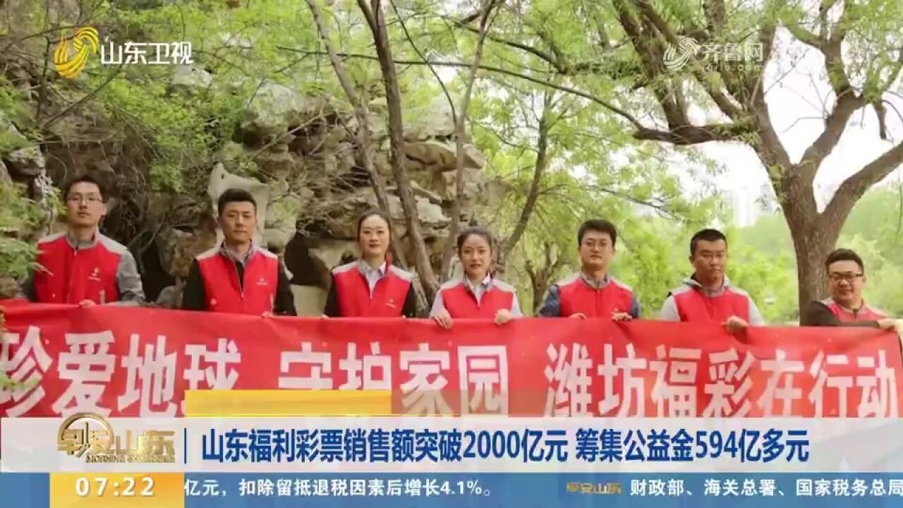 山东福利彩票销售额突破2000亿元,筹集公益金594亿多元