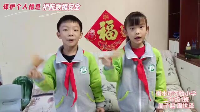 保护个人信息 护航数据安全 | 衡水市实验小学网络安全教育