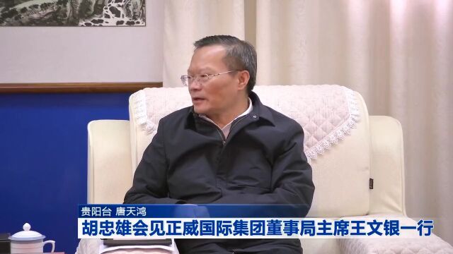 胡忠雄会见正威国际集团董事局主席王文银一行