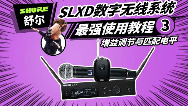 舒尔SLXD无线系统最强使用教程 3 增益调节与电平匹配 SHURE 无线话筒