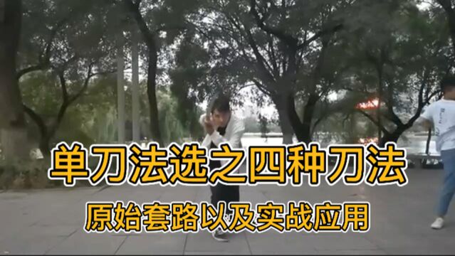 单刀法选之四种刀法原始套路以及实战应用