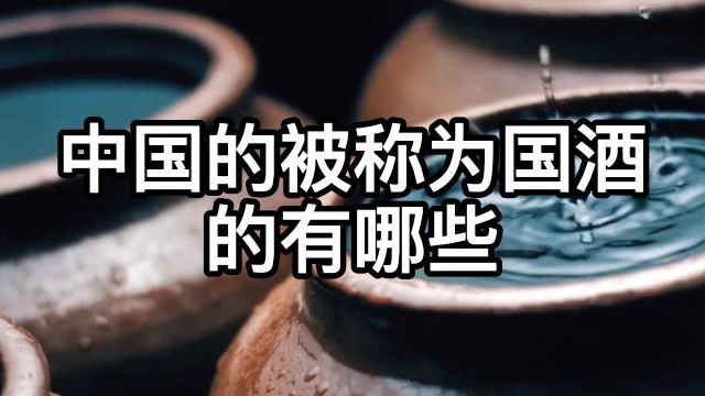 中国的国酒有哪些?你了解过没有