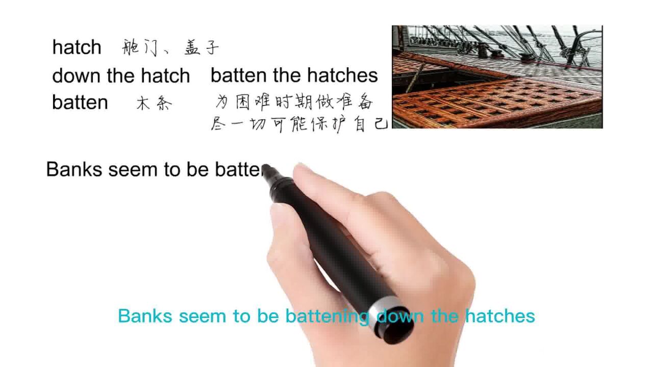 英语思维解密,为什么batten down the hatches表示准备应对困难,轻松学英语