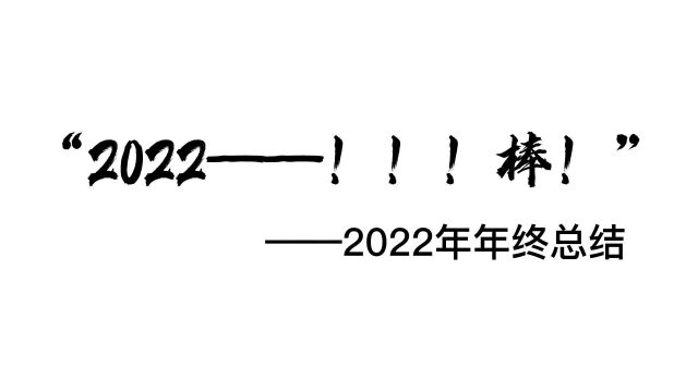 2022年年终总结