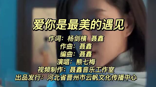 爱你是最美的遇见 作词杨剑横.聂鑫 曲聂鑫 编曲聂鑫 演唱熊七梅