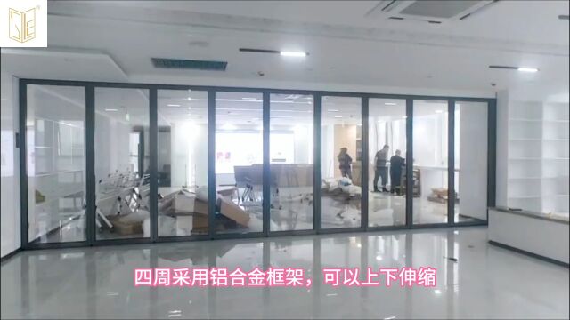 办公室绝美定制65型活动玻璃隔断,铝合金框架全方位极致设计