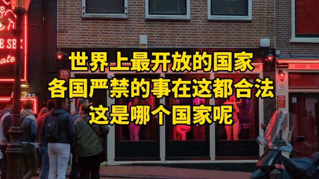 世界上最开放的国家,各国严禁的事在这都合法,这是哪个国家呢