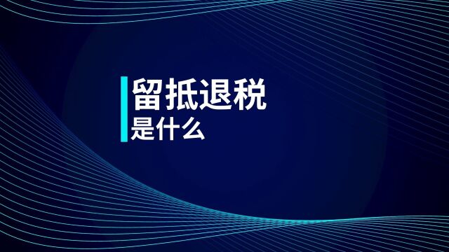 税务师考点:留抵退税是什么