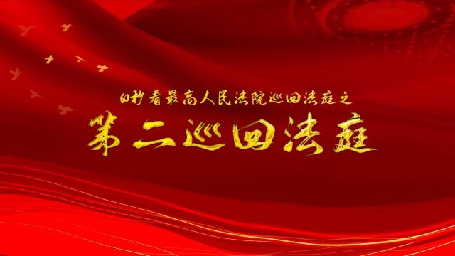 60秒看最高人民法院巡回法庭之第二巡回法庭