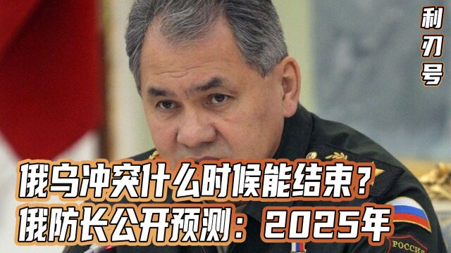 俄乌冲突什么时候能结束?俄防长公开预测:2025年