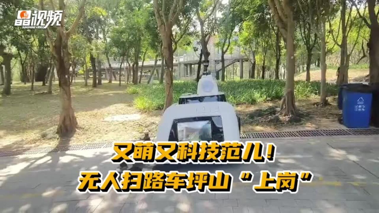 晶视频|又萌又科技范儿! 无人扫路车坪山“上岗”