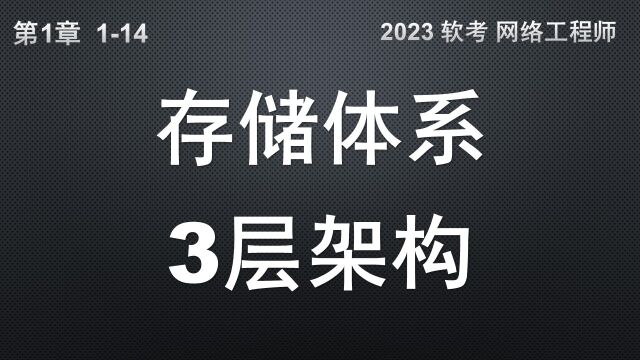 114 存储体系的3层架构 软考 网络工程师