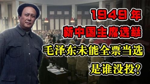 1949年，新中国主席选举，毛泽东未能全票当选，是谁没投？