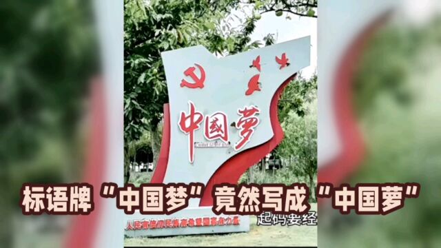 中国梦变中国萝:广告公司的失职还是官员的不负责