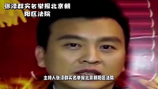 张泽群实名举报北京朝阳区法院