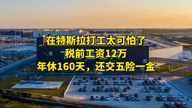 在特斯拉打工太可怕了,税前工资12万!年休160天,还交五险一金?