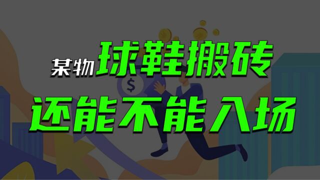 某物球鞋搬砖项目,还能不能做,不妨来听听我的想法