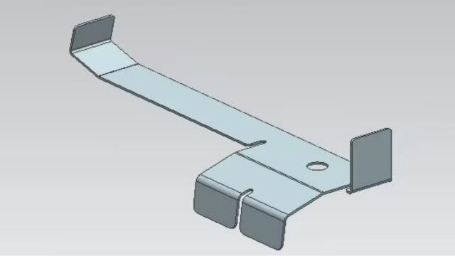 CAD五金弹片零件展开工艺排样讲解学习