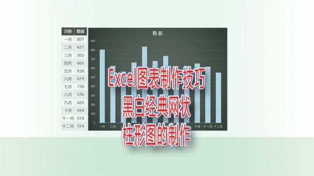 Excel图表制作技巧,黑白经典网状柱形图的制作