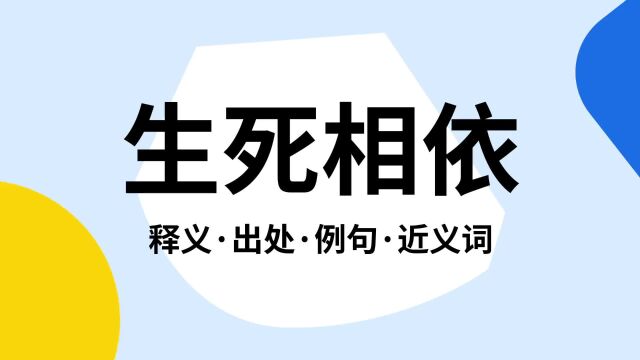 “生死相依”是什么意思?