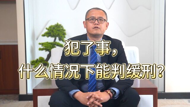 犯了事,什么情况下能判缓刑?