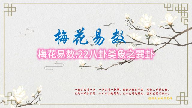 梅花易数.22八卦类象之巽卦