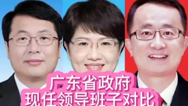 广东省政府现任领导班子对比,广东本省有3位,有你家乡的吗