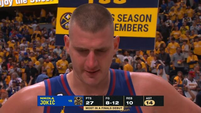 约基奇：我不需要得分也能够影响比赛