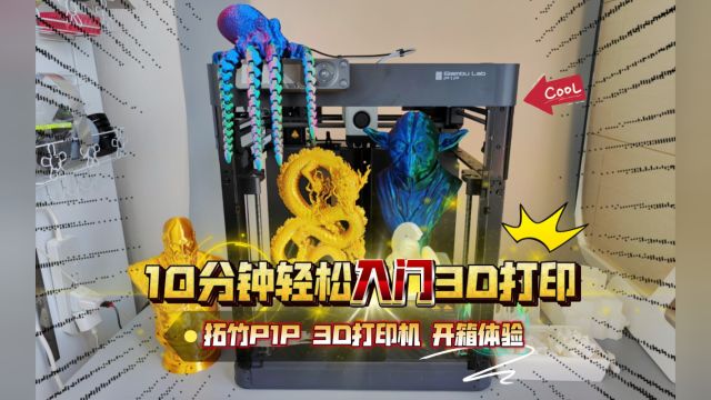 10分钟轻松入门3D打印:拓竹P1P 3D打印机 开箱体验!