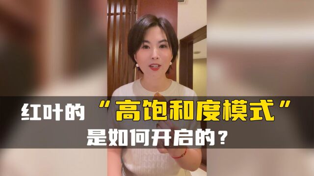 红叶的“高饱和度模式”是如何开启的?